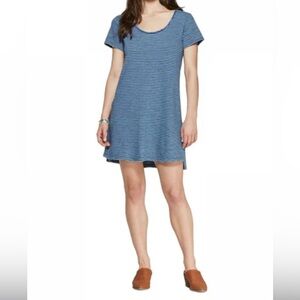 Universal Thread Blue & White Striped T-Shirt Dress | Size: M